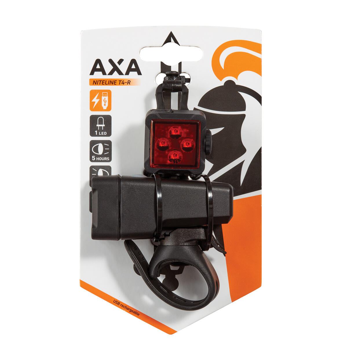 Jeu d'éclairage vélo led USB AXA Niteline T4-R 4/7