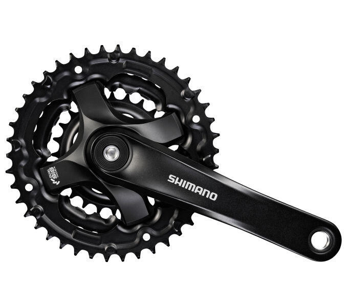 SHIMANO Shimano Tourney Guarnitura FC-TY501 42-34-24 175 mm Acciaio Nera.