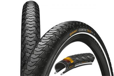 Continental Reifen Contact Plus 28x1.60 Zoll 42-622 schwarz Reflex E-50 Drah...