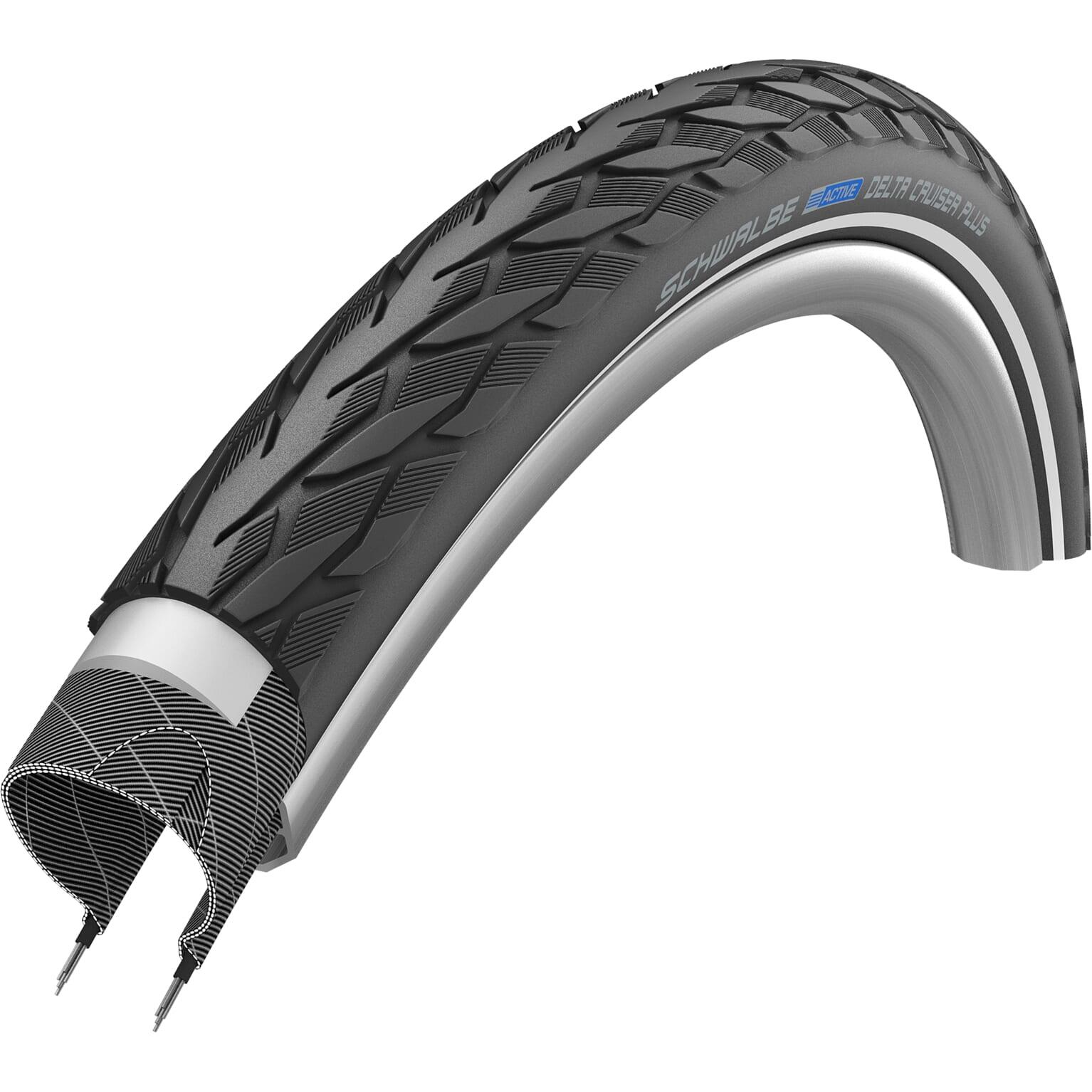 Opona Delta Cruiser Plus 20 X 1,75 Czarna Z Odblaskiem