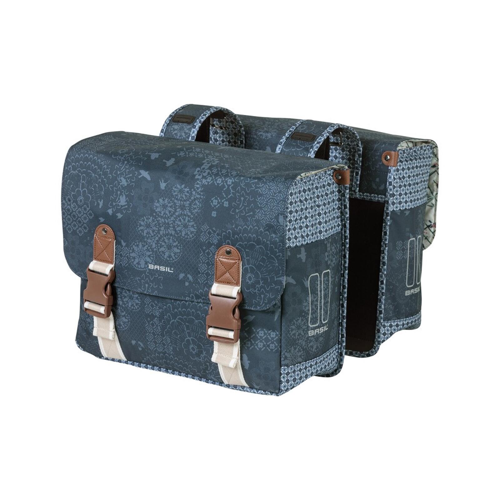 Basil - Sac De Rangement Double Boheme Mik - Sacoche Vélo - Bleu - No Size - Decathlon