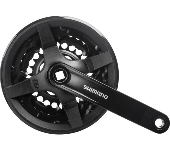 SHIMANO Shimano FC-TY301 guarnitura 150 mm 42-34-24 per 6/7/8 velocità, nera.