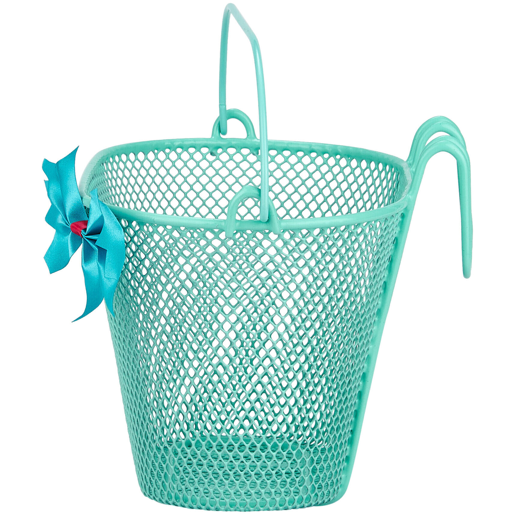 Panier De Vélo Enfant Basil Jasmin – Ovale, Fixation Guidon Par Doubles Crochets, Acier, Avec Nœud