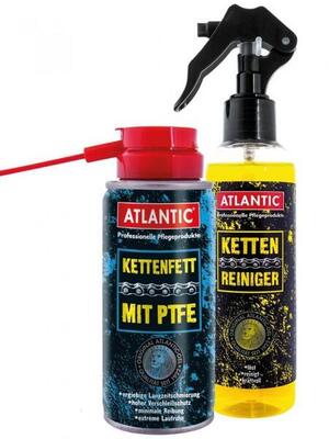 Atlantic KettenBox Kettenreiniger 200ml + Kettenfett 150ml 8800K