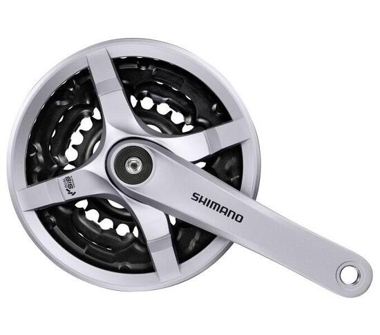 Shimano FC-TY501 Tourney guarnitura 170 mm 42-34-24 6/7/8 velocità argento.