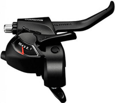 Shimano ST-EF41 Schaltversteller mit Bremshebel, 6-Gang, Schwarz