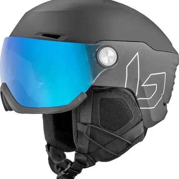 V-RYFT PURE Unisex Visor Snow Helmet - Matte Black Coal/Photochromic Blue