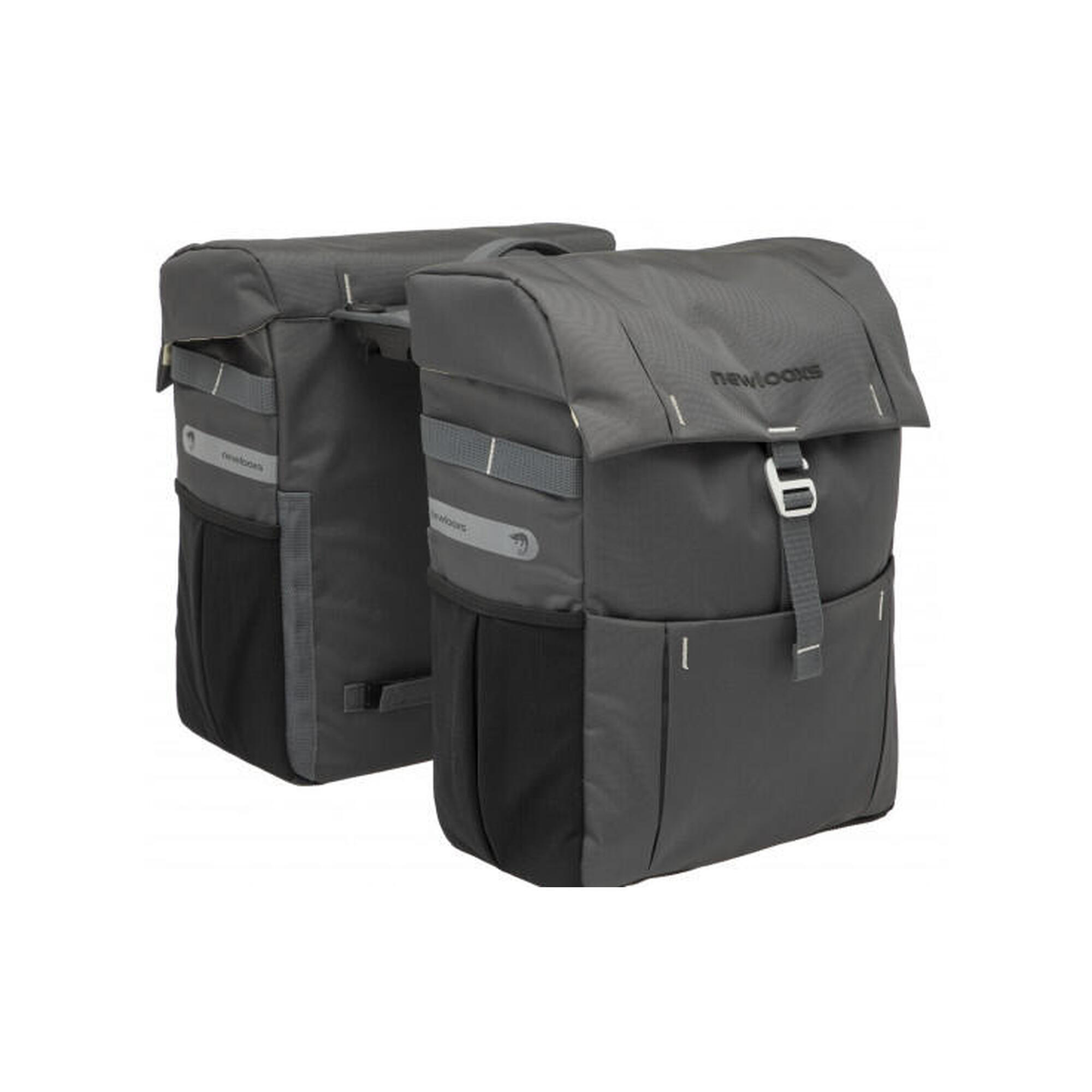 SACOCHE VELO PORTE BAGAGE A PONT NEWLOOXS FIORI ALMA NOIR - 30 LITRES 370x330x125mm Xrp1897 Xpr527766