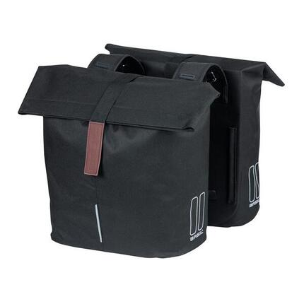 Sacoche de porte-bagages vélo réfléchissant avec scratch polyiester Basil City