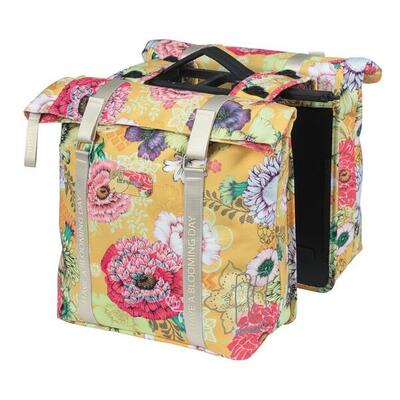 Dubbele fietstas bloom field mik. honey yellow