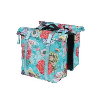 Dubbele fietstas bloom field mik. sky blue