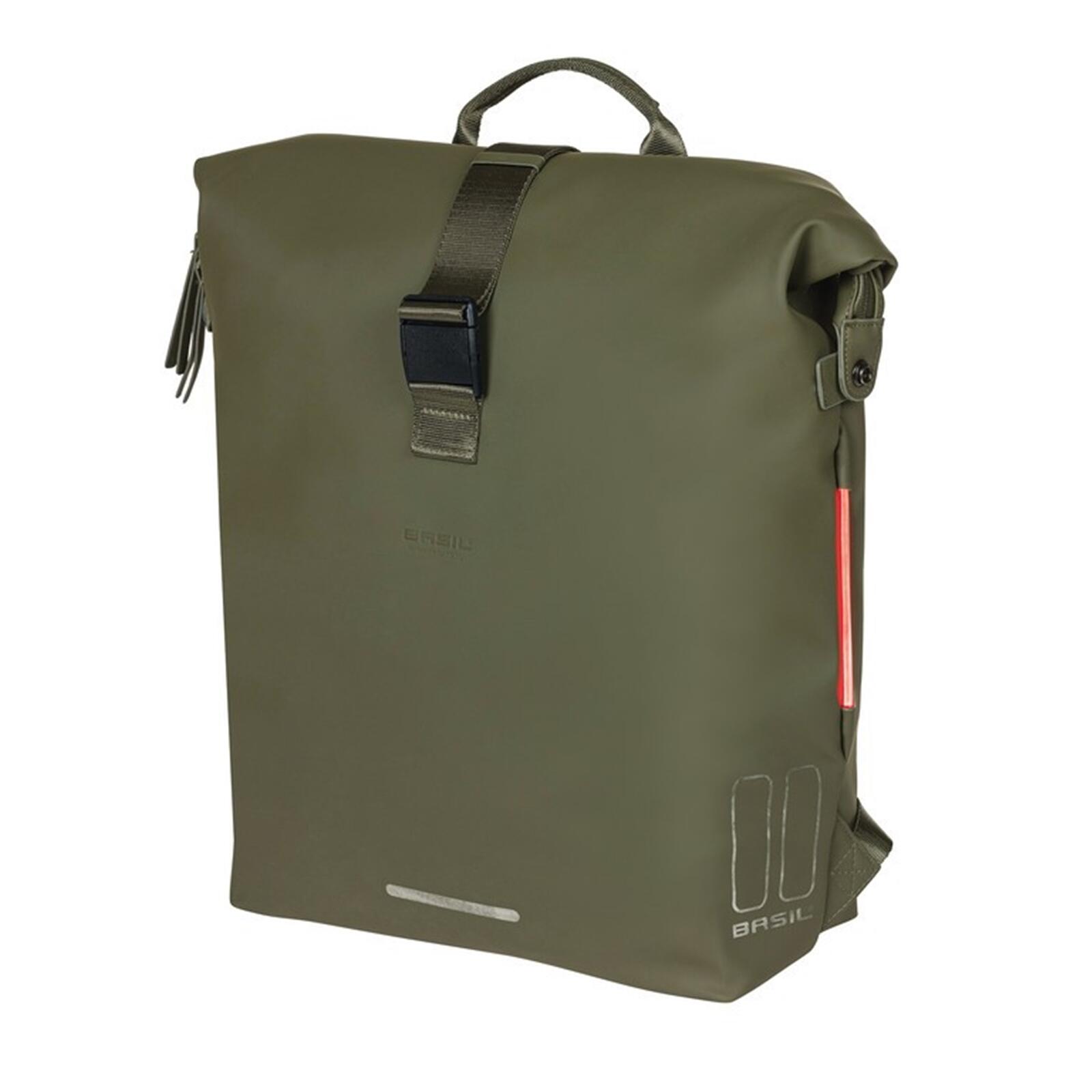 Basil - Sac À Dos Cycliste Soho Nordlicht, Vert Mousse - Sacoche Vélo - Vert - Decathlon