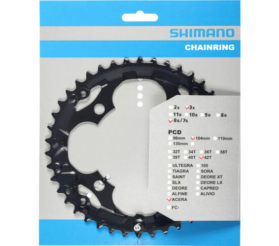Shimano Acera FC-M361 corona 42 denti nera.