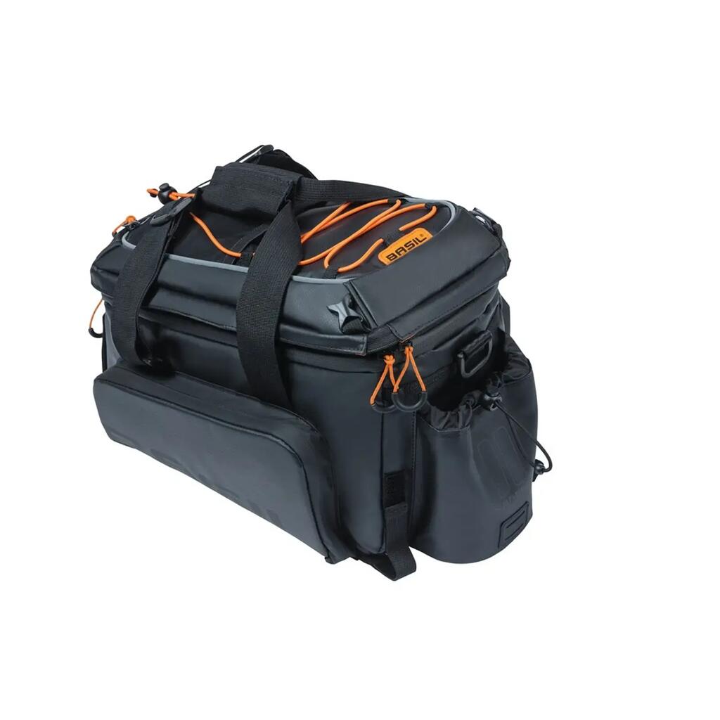 Gepäckträgertasche "Miles" XL Pro, schwarz/orange