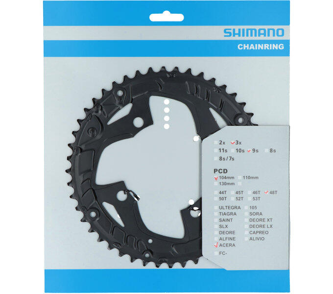 SHIMANO Shimano Acera corona 48T per FC-T3010, 9 velocità, acciaio.