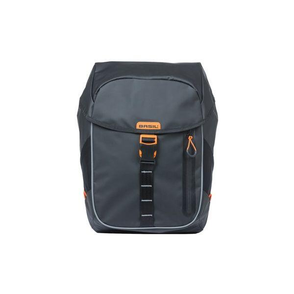 Basil Fahrradrucksack Miles Tarpaulin schwarz/orange, 31x17x44cm, 17ltr 2/7