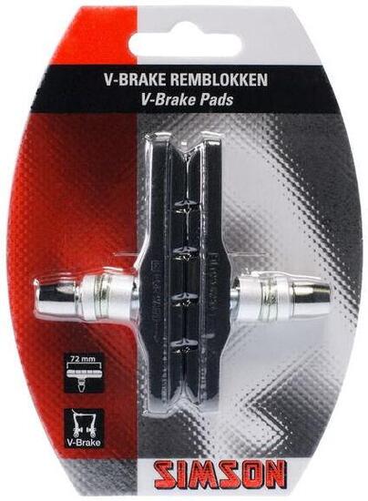 Bremsbeläge V-Brems 72 x 125 mm schwarze 2 Teile