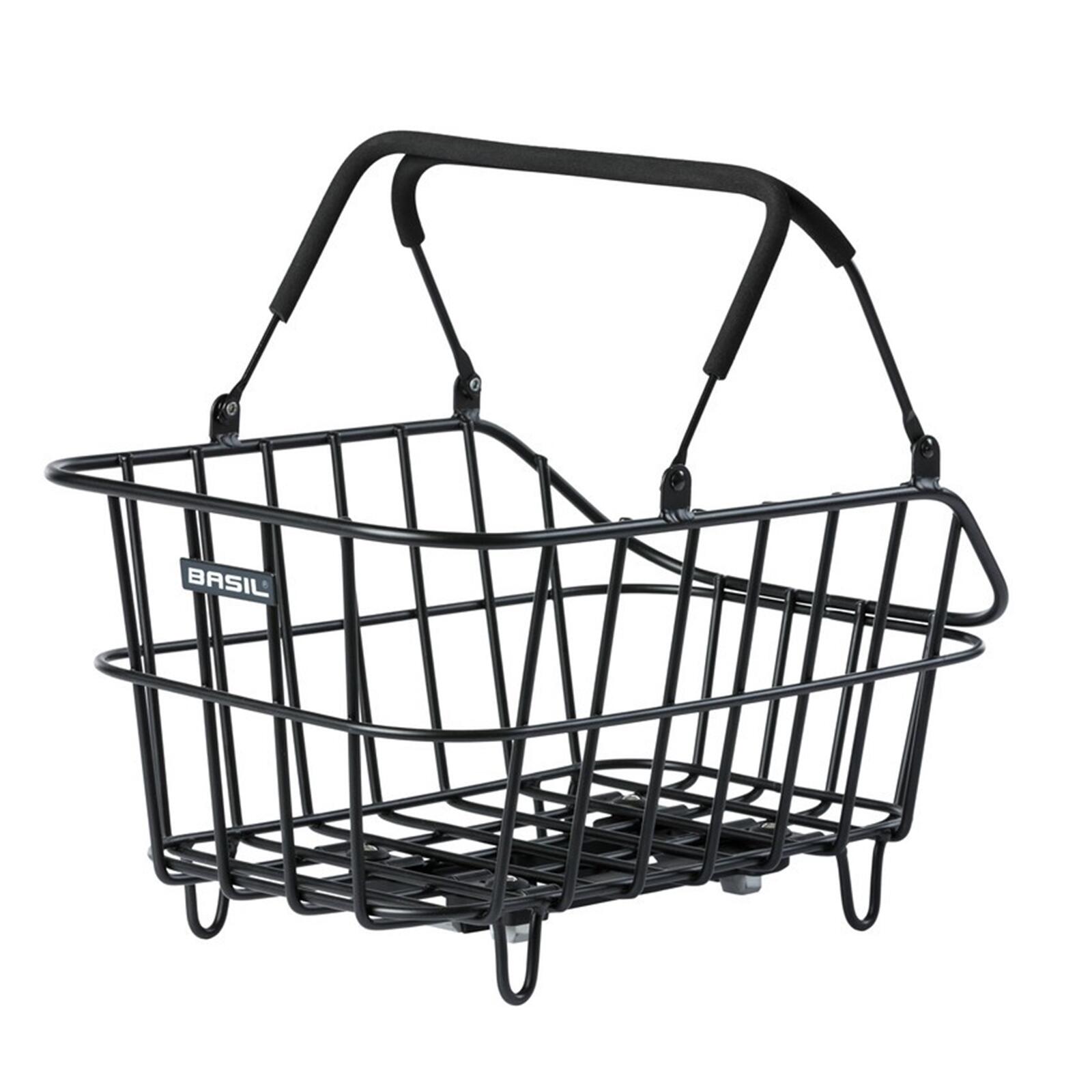Basil - Panier Pour Vélo Arrière "cento Aluminium Mik - Panier Vélo - Noir - Decathlon