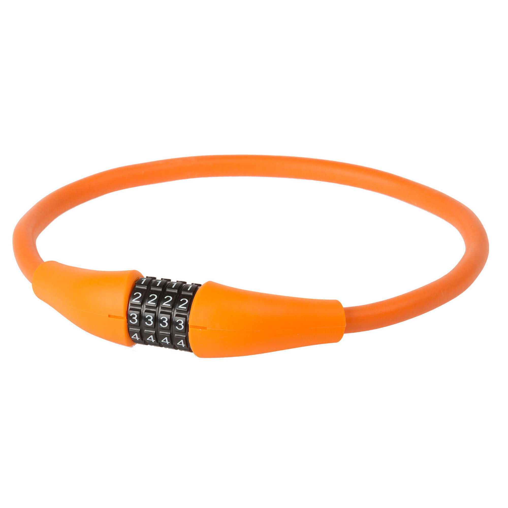 M-wave - Serrure À Numéro De Câble Silicone 900*12mm Orange - Antivol - Orange - Taille Unique - Decathlon