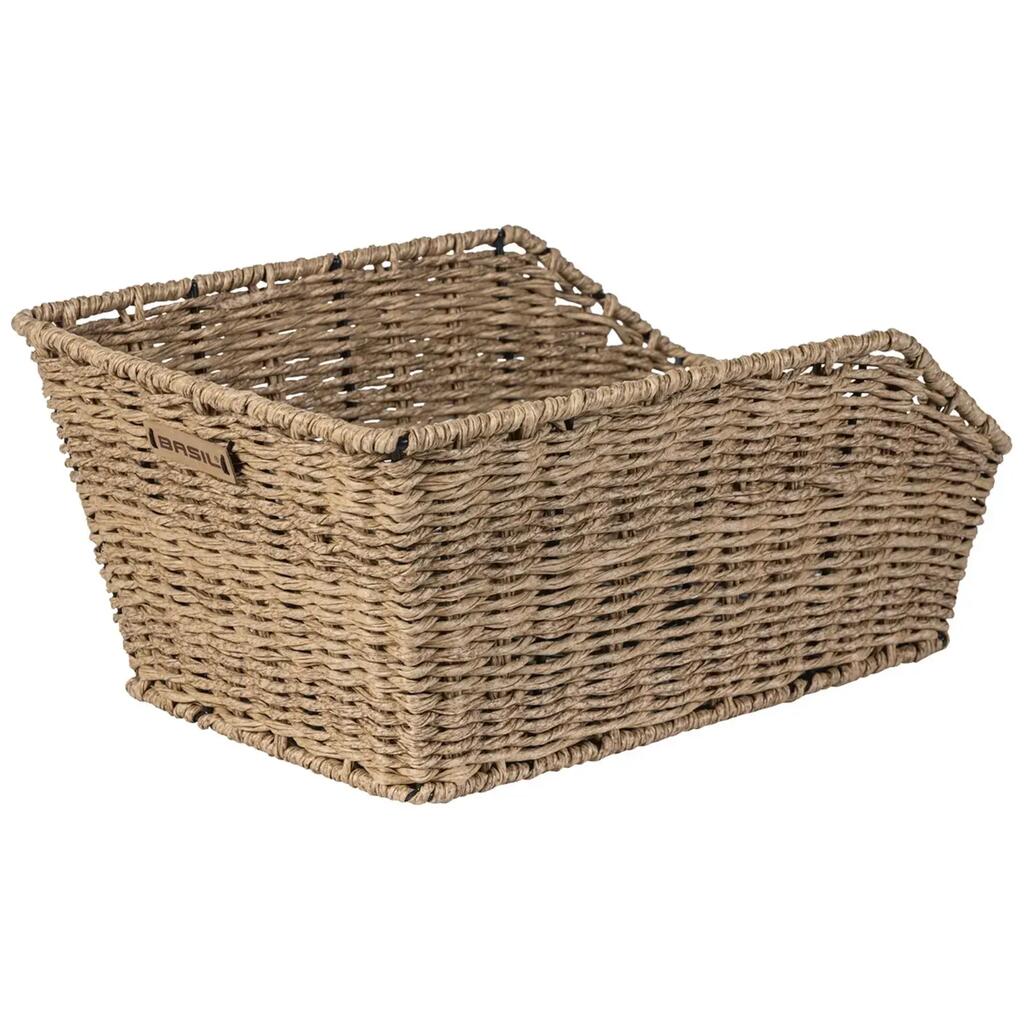 Hinterradkorb "Cento Rattan Look" seegras