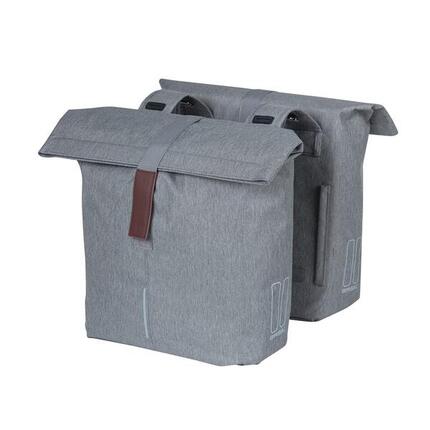 Paire de sacoches de porte-bagages réfléchissantes Basil City 28-32L