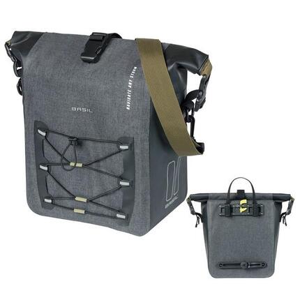 Basil Einzelpacktasche Navigator Storm M schwarz, 34x28x17cm, 12-15ltr, Hook-On