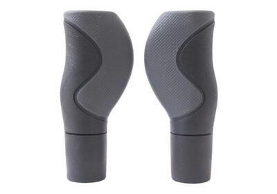 Handvatset ergo 2-componenten zwart/grijs 130/130mm - 1-kant geopend