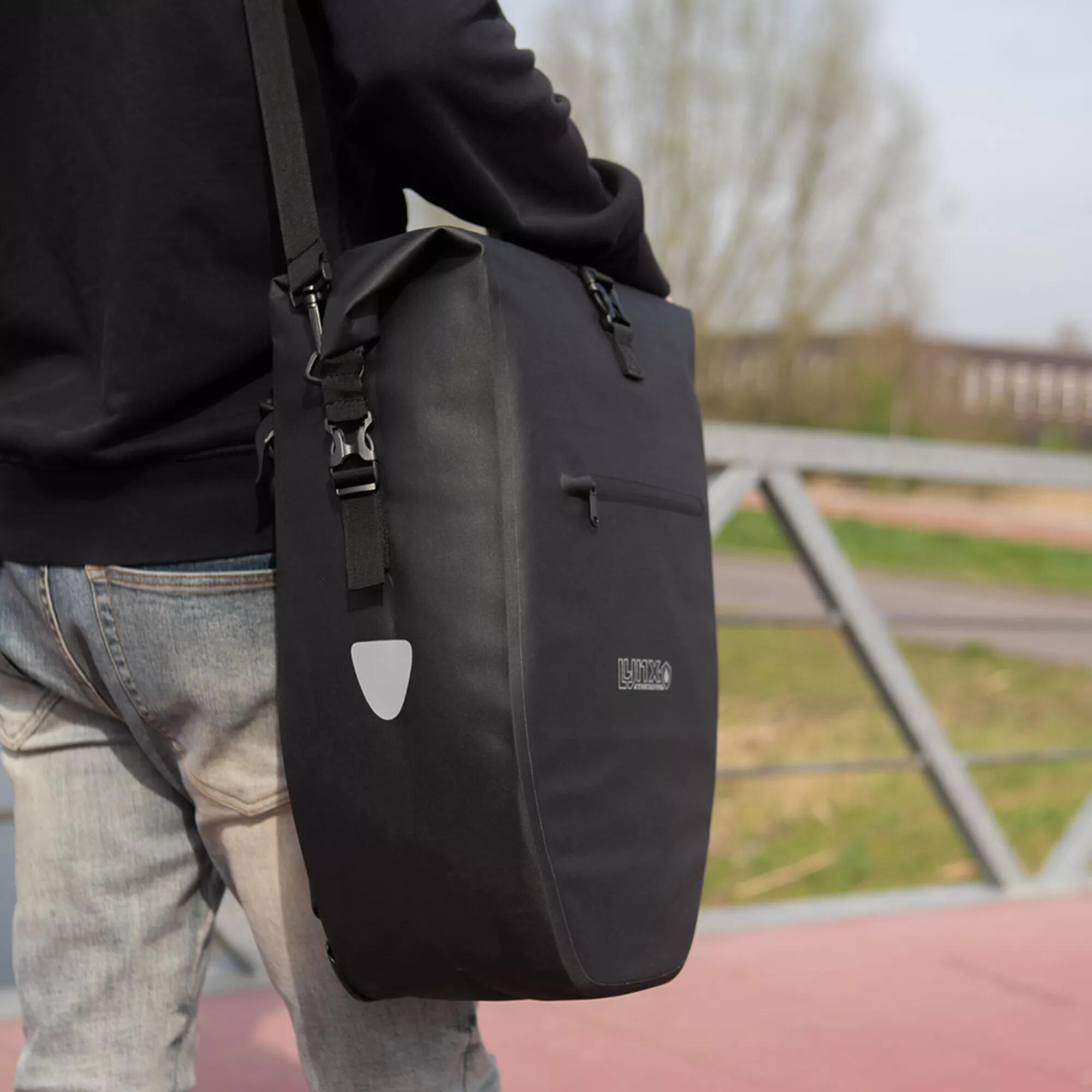 Bolsa para bicicletas Lynx 28L Negra - Accesorio impermeable para E-Bike 7/7