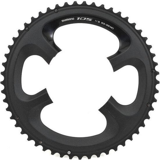 SHIMANO Corona catena Shimano 105 FC-5800 53T (Y1PH98130) - 11 velocità, 110 mm, nero.