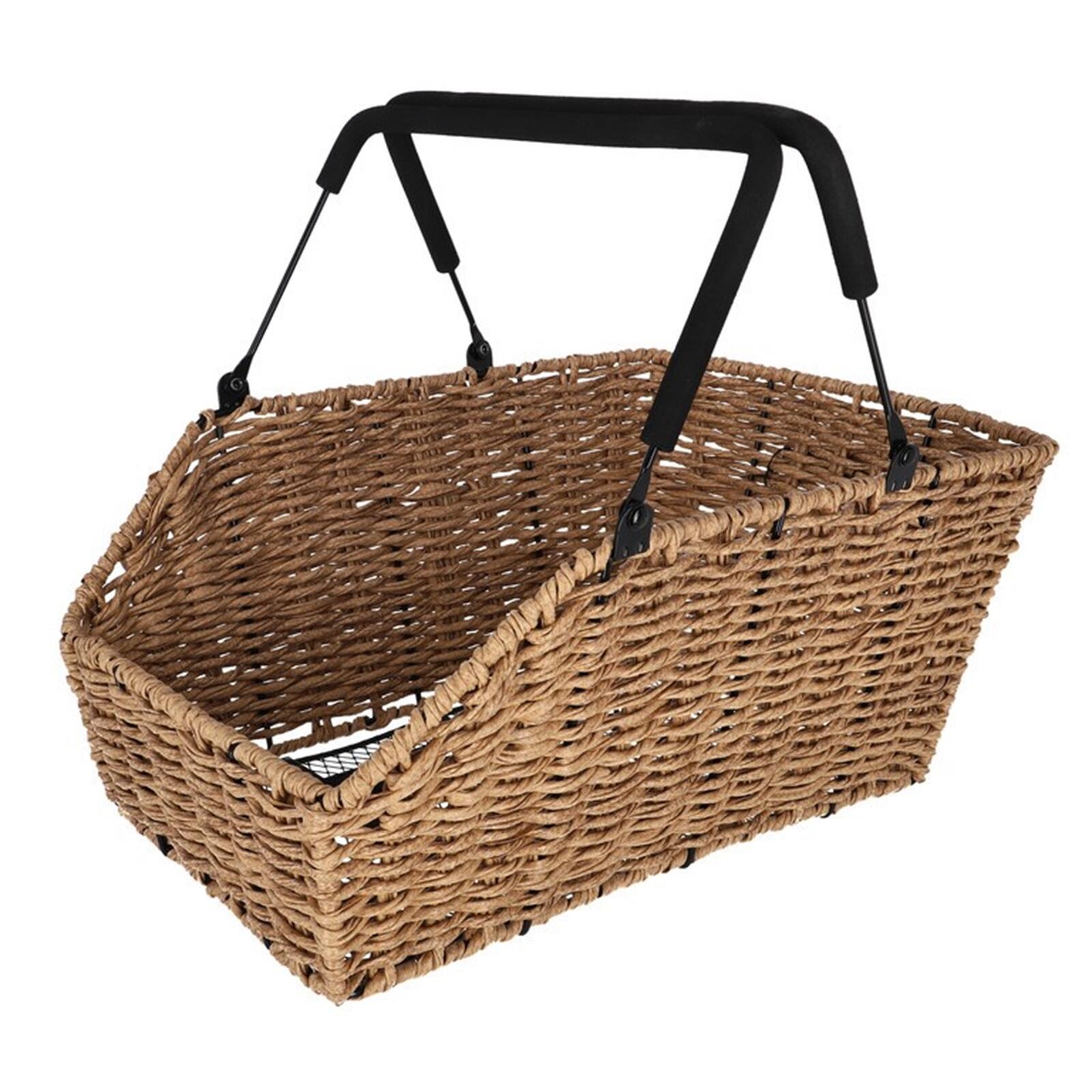 Tylny kosz rowerowy „Cento Rattan Look MIK”, trawa morska