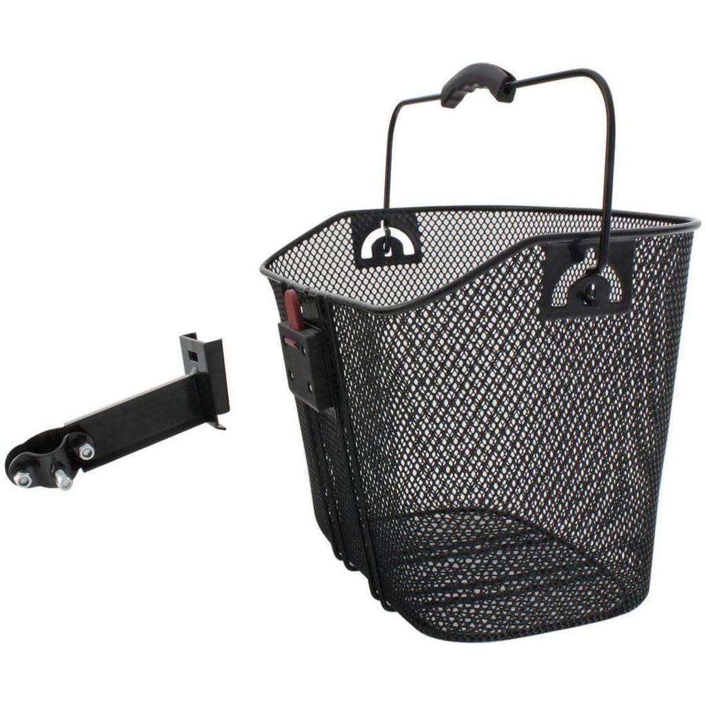 M-Wave removable black mesh bike basket.