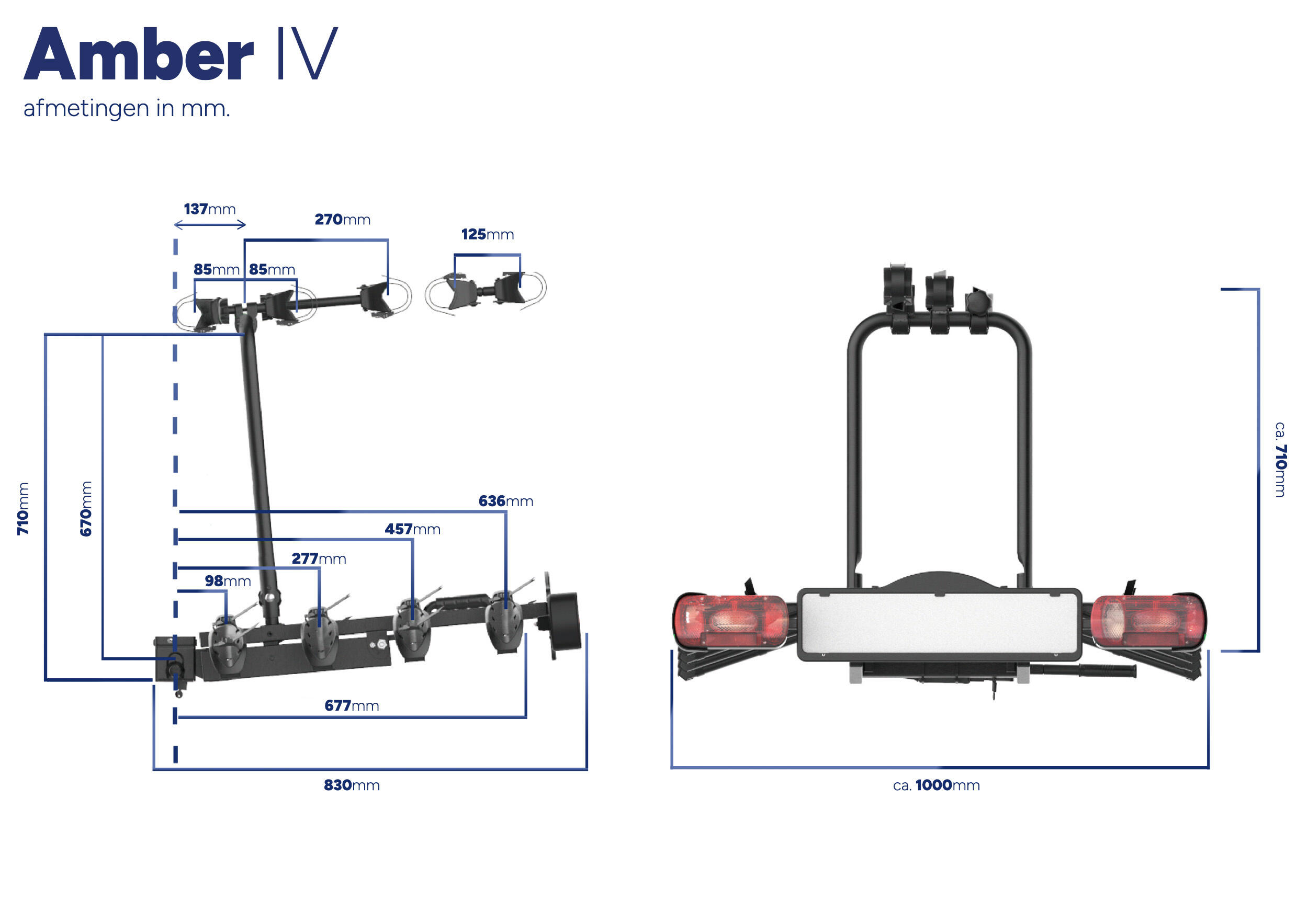 Pro-User Amber IV portabicicletas 4 bicicletas 60 kg 2/3