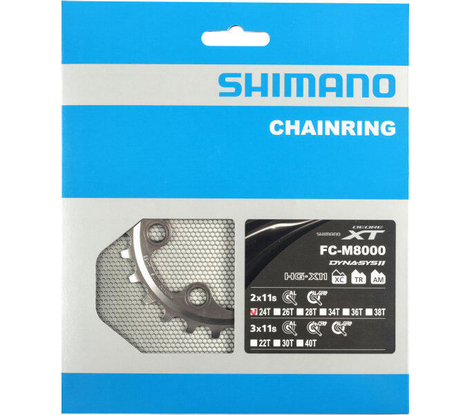 SHIMANO Shimano SLX Piatto 28T 4 fori per FC‑M8000, 11 velocità, alluminio.