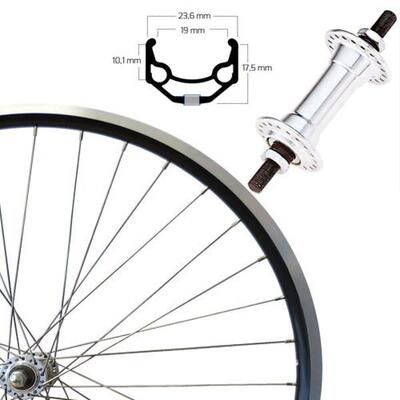 Roland voorwiel 28" ryde zac19 alu naaf zwarte velg