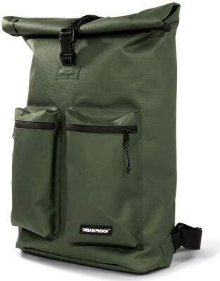 Gerecyclede shopper fietstas rolltop backpack 20 liter 34 x 13 x 46 cm - groen