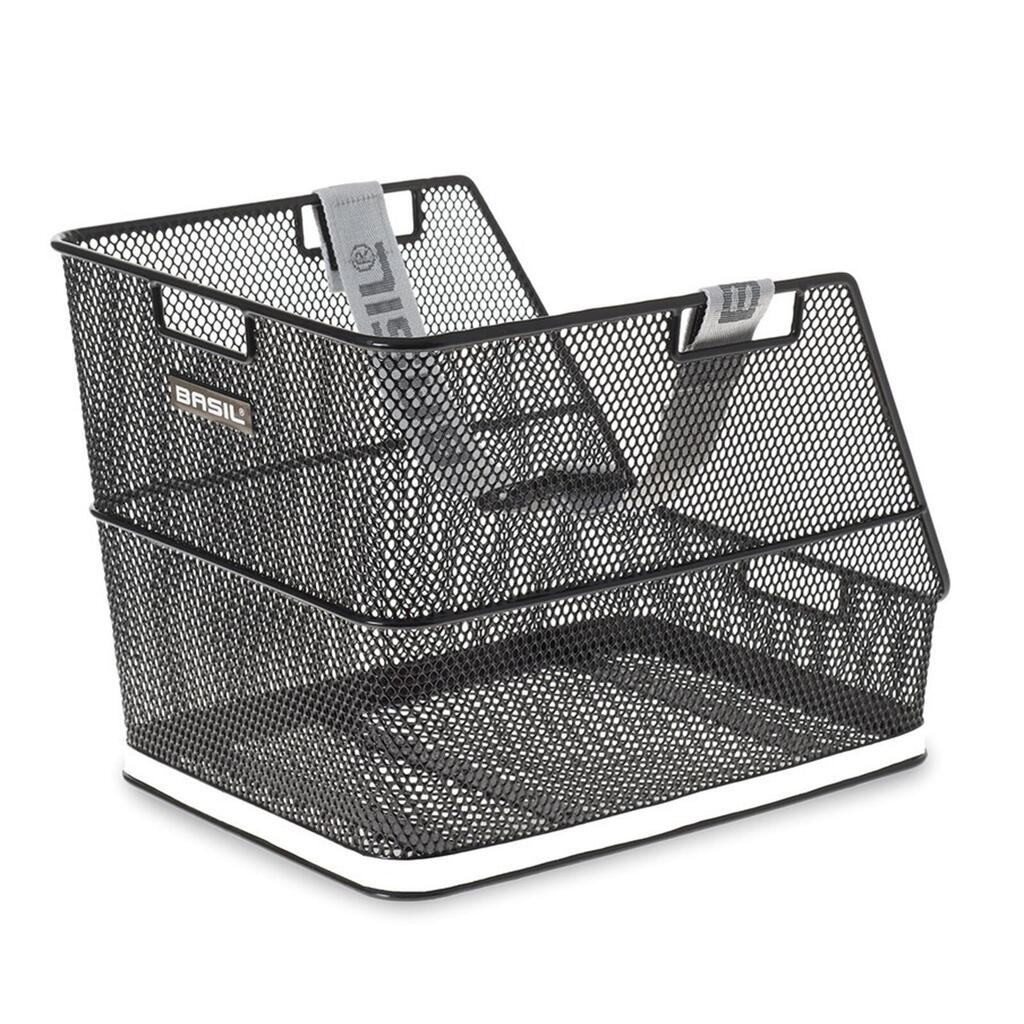 Basil Class - Stylish Bicycle Basket for Schoolbags - Black