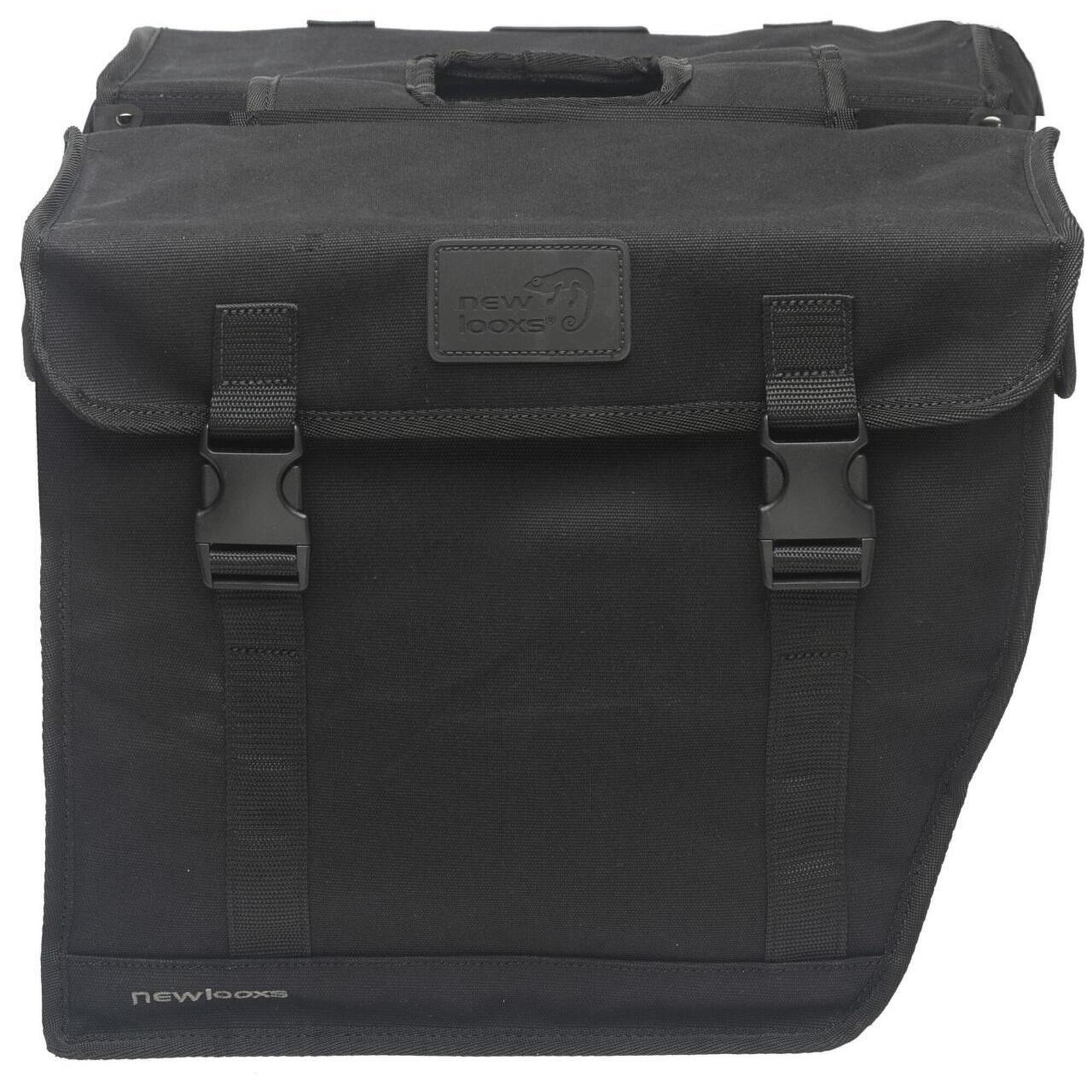 New Looxs - Sacoche Double Canvas Hybrid 46.5 Liter 39 X 33 X 19 Cm - Sacoche - Noir - Decathlon