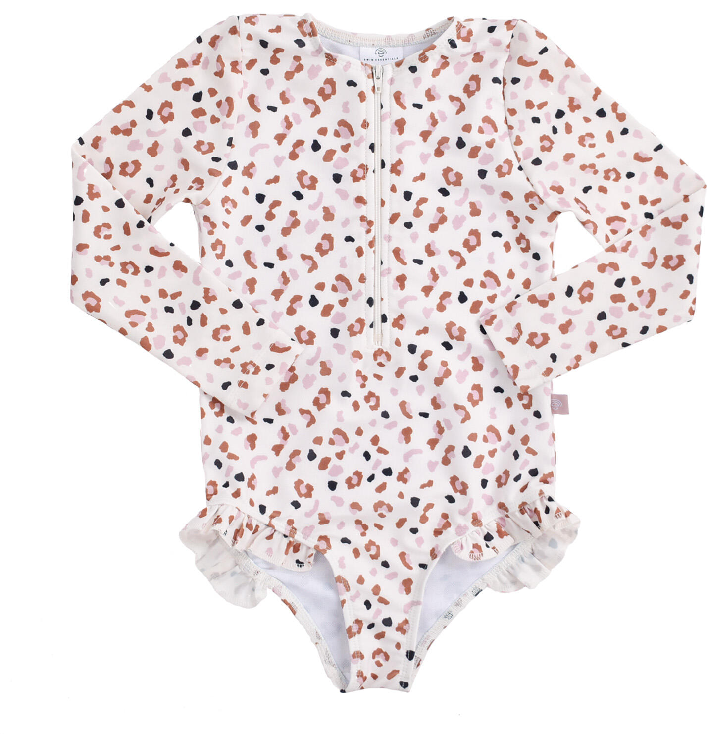 UV Maillot de bain Filles Avec Manches - Khaki - Leopard - 74/80 5/7
