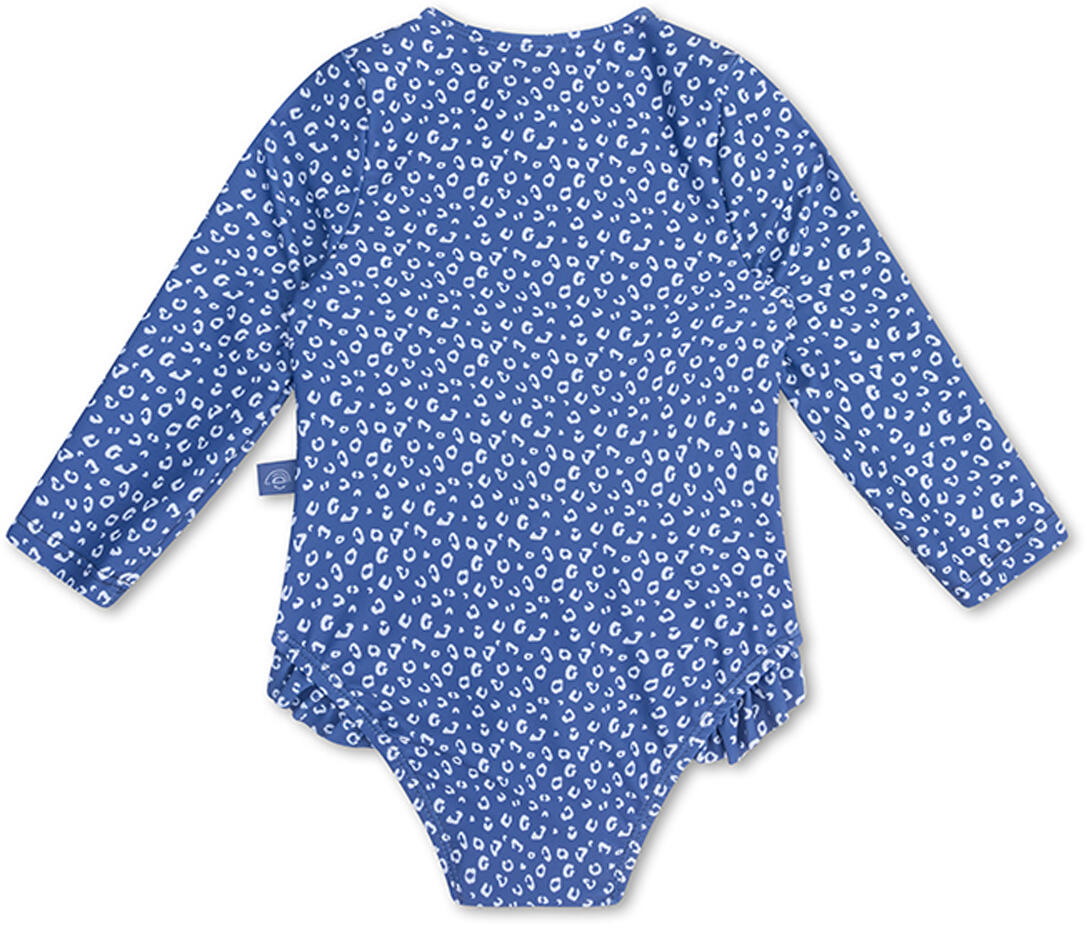 Maillot de bain UV Filles Avec Manches - Bleu - Leopard - 98/104 3/7