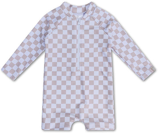 UV Maillot de bain Garçons - Beige/Blanc - Checkmate - 74/80