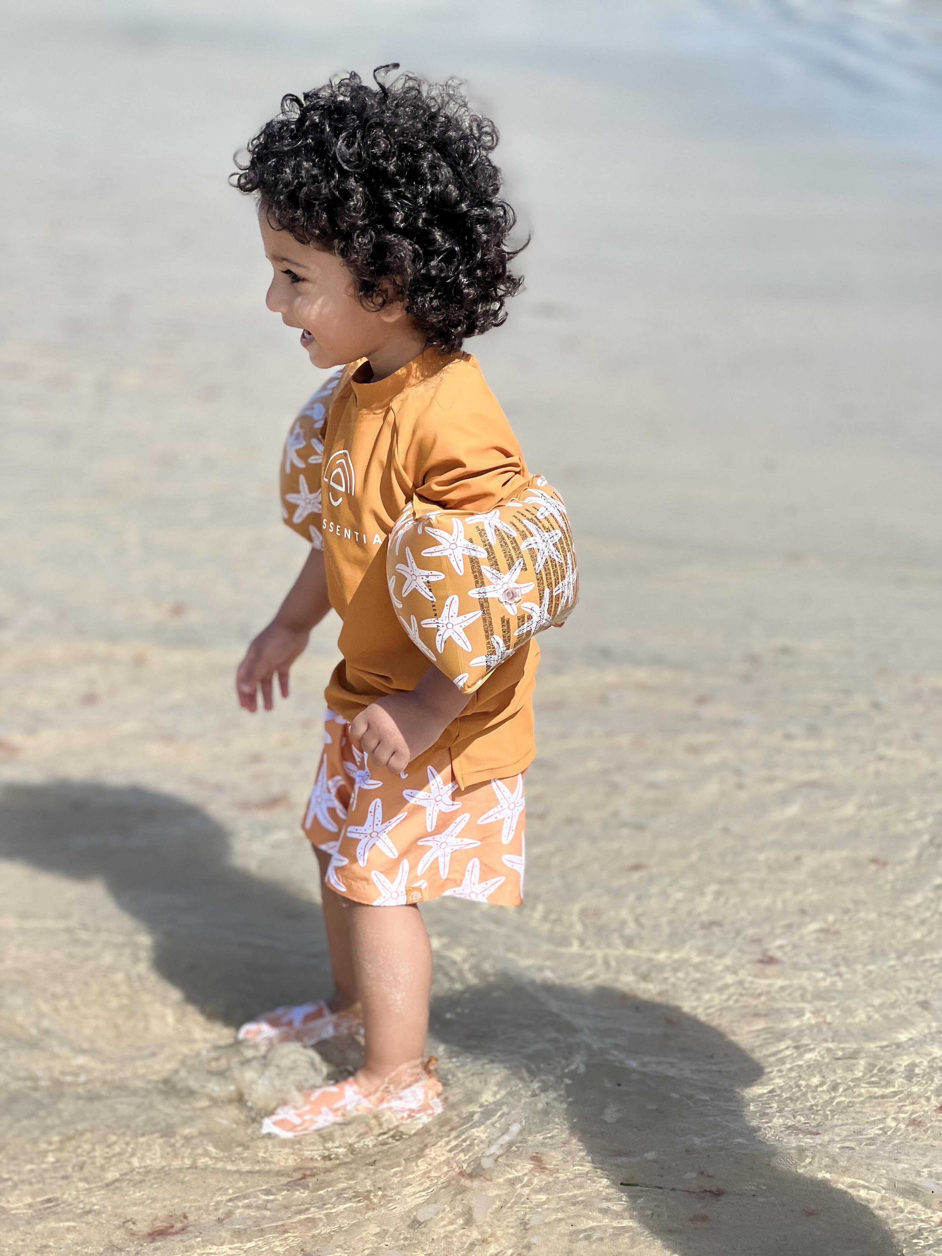Costume da bagno bambino Sea Star UPF50+ arancione 3/5