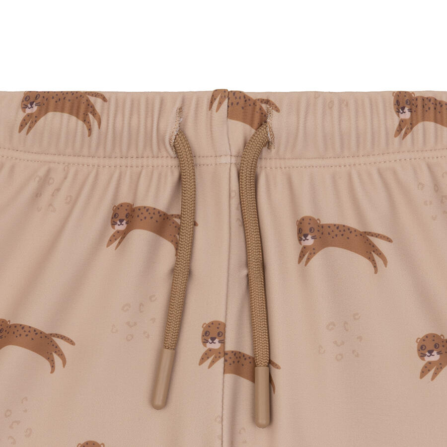 Badehose Jungs 86/92  Offwhite Leopard 4/5