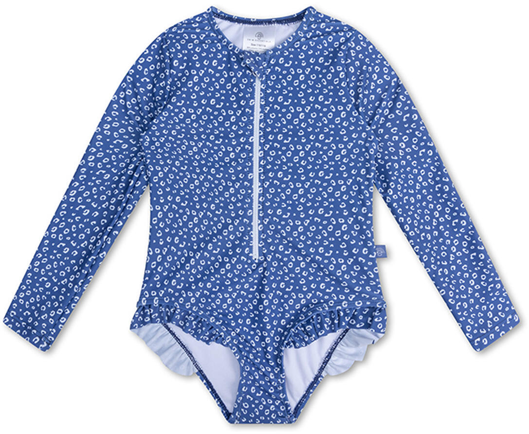 Maillot de bain UV Filles Avec Manches - Bleu - Leopard - 98/104 4/7