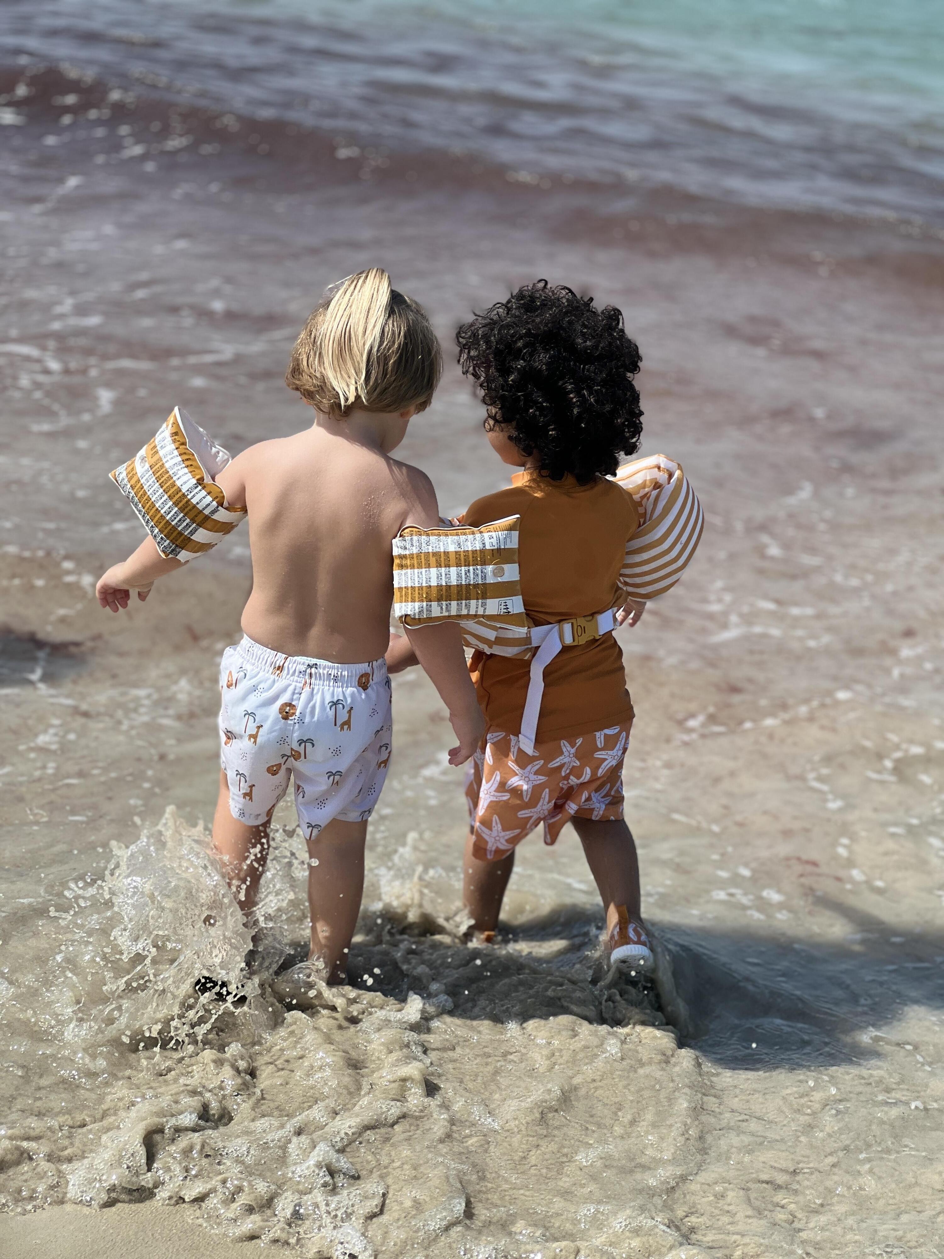 Costume da bagno bambino Sea Star UPF50+ arancione 2/5