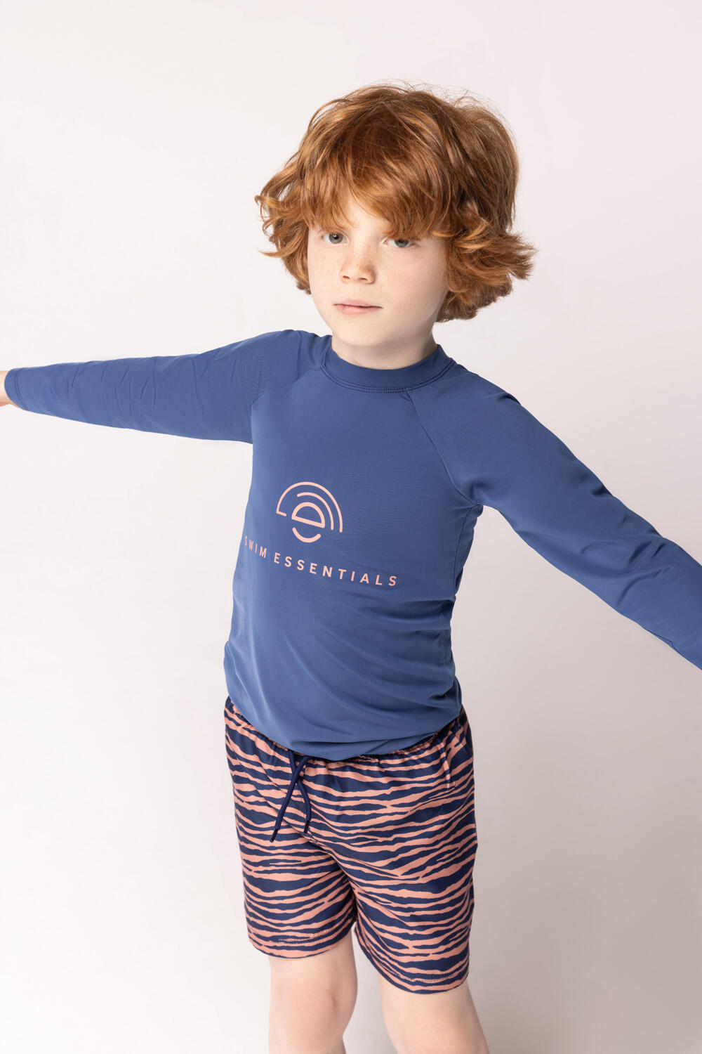 Badehose Jungs 86/92  Blue orange Zebra 3/4