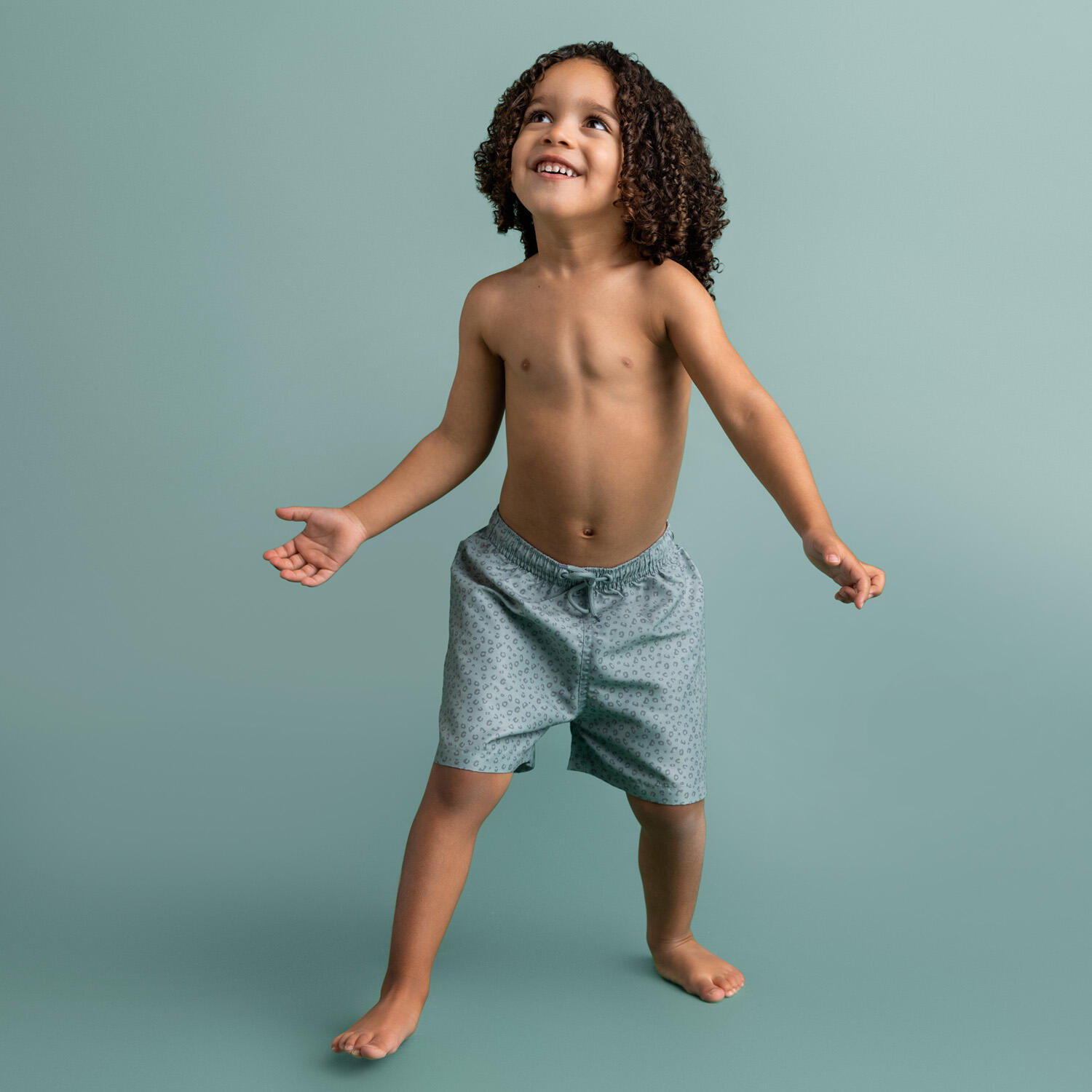 Badehose Jungs 86/92  Green Leopard 4/4