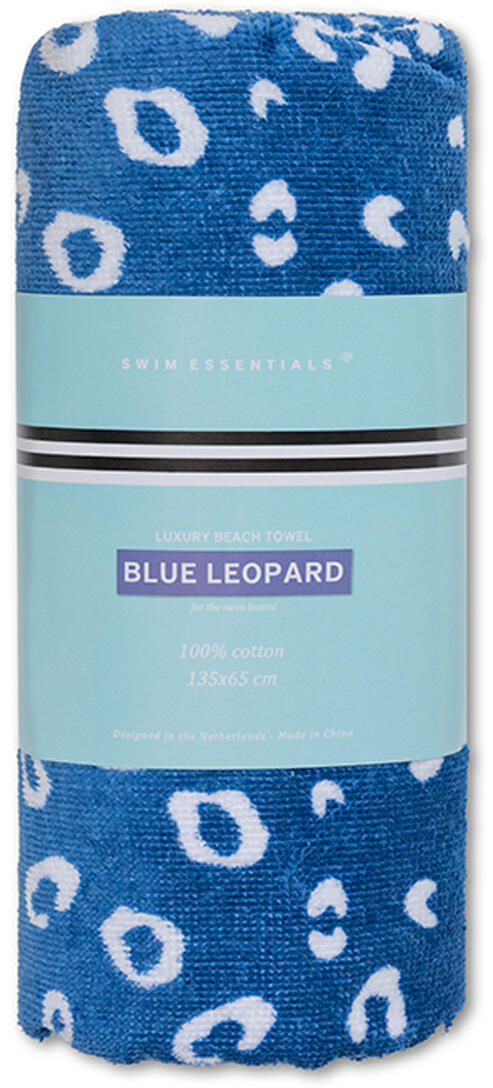 Serviette de plage en coton - Bleu - Leopard - 135 x 65 cm 2/5