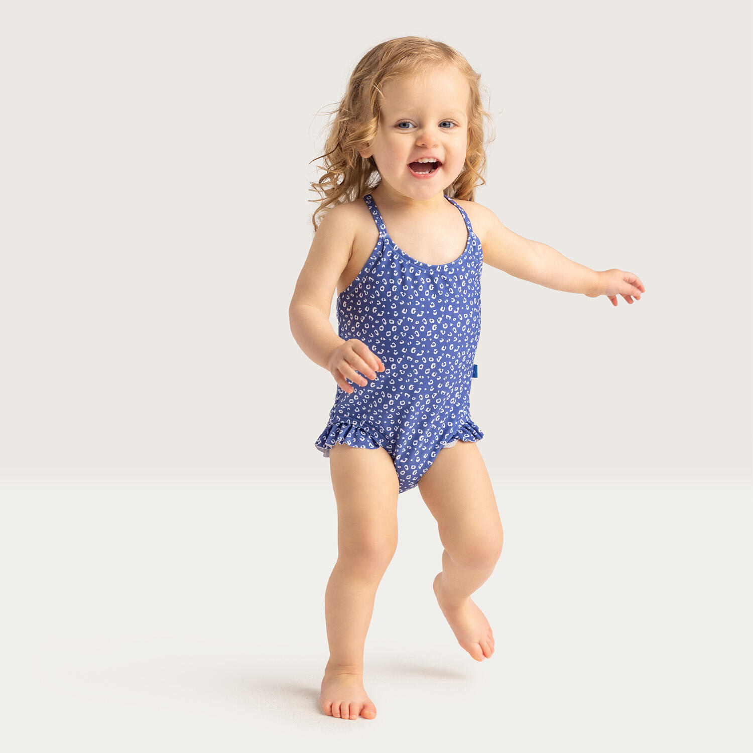 Swim Essentials Badeanzug Mädchen  Blau  Leopard  110/116 3/5