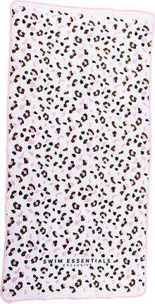 Serviette de plage en coton - Kaki - Leopard - 135 x 65 cm
