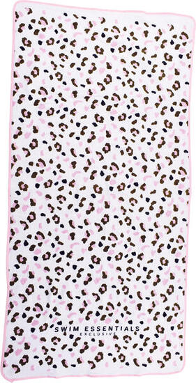 Serviette de plage en coton - Kaki - Leopard - 135 x 65 cm